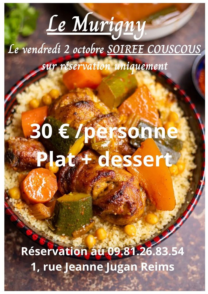 Affiche annonce soirée couscous
